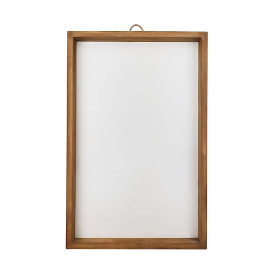 6 Pack: 17&#x22; x 25&#x22; White Plaque with Brown Frame by Make Market&#xAE;